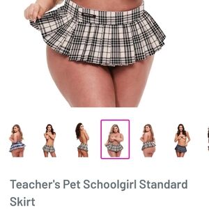 Plus Size Camel Mini Teacher's Pet Schoolgirl Skirt - Camel-Queen